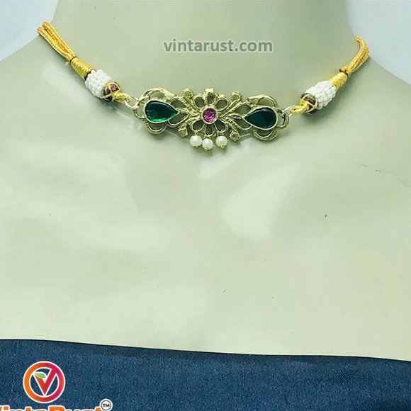 Afghan Jewelry Set, Multicolor Light Weight Jewelry Set, Statement Choker Neckla - Picture 4 of 10